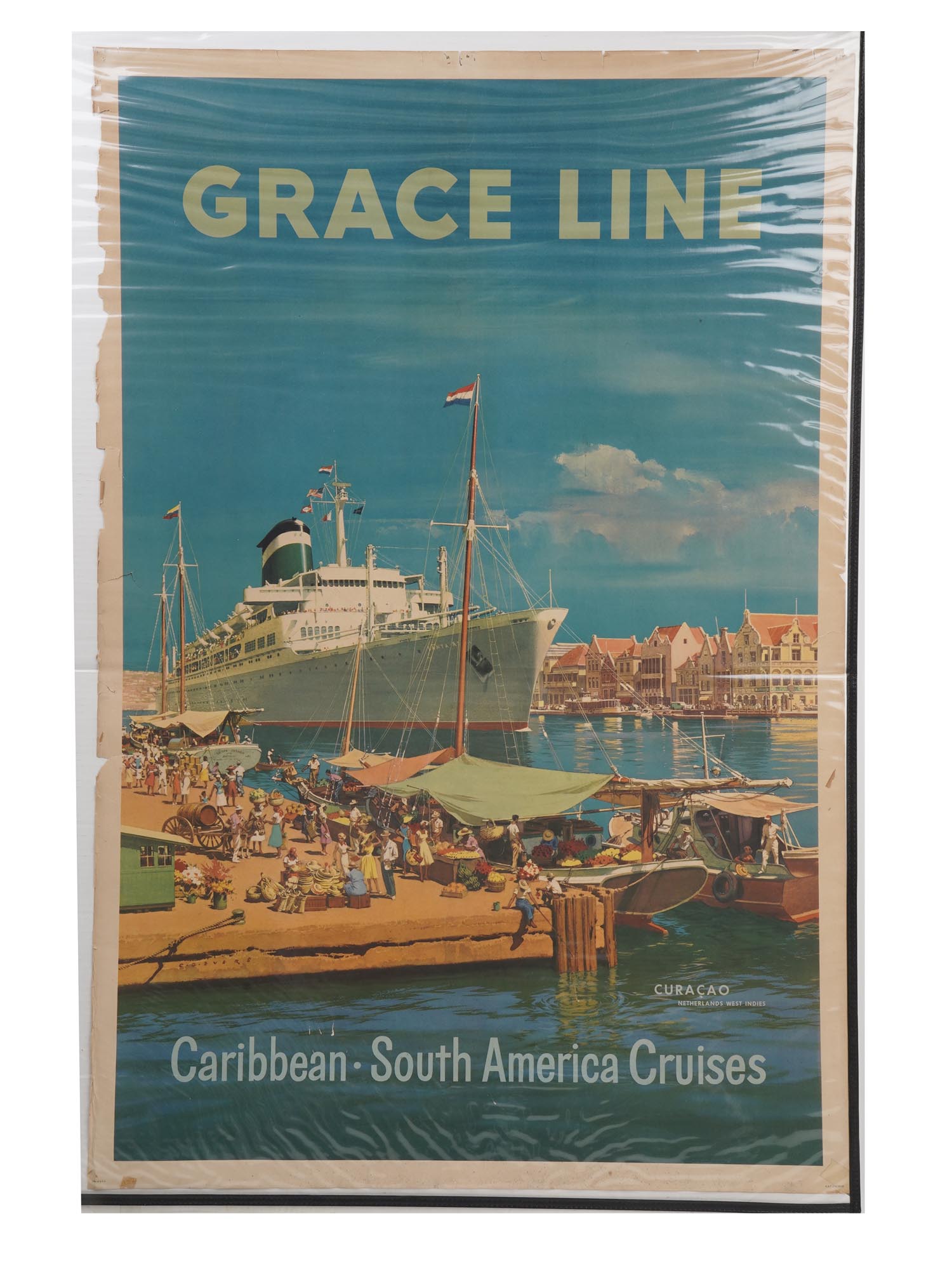 ORIGINAL 1957 GRACE LINE ADS TRAVEL POSTER PIC-0